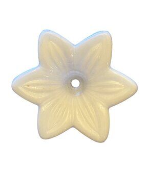 Vintage Milk Glass French Style Flower Decor Bobeche Chandelier Part